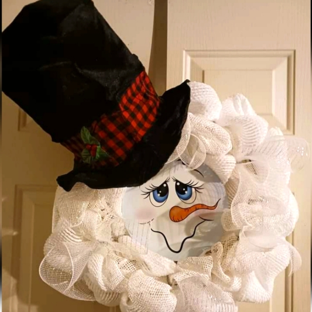 Snowman wreath